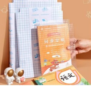 KRIAVAXA Transparent Self-Adhesive Book Cover Film – 30 Sheets (3 Sizes)