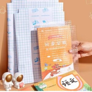 KRIAVAXA Transparent Self-Adhesive Book Cover Film – 30 Sheets (3 Sizes)