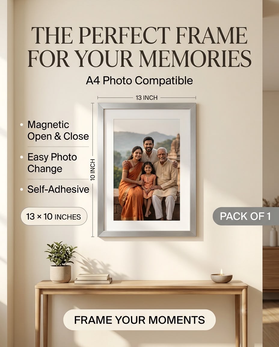 Silver Magnetic frame detailed anatomy diagram