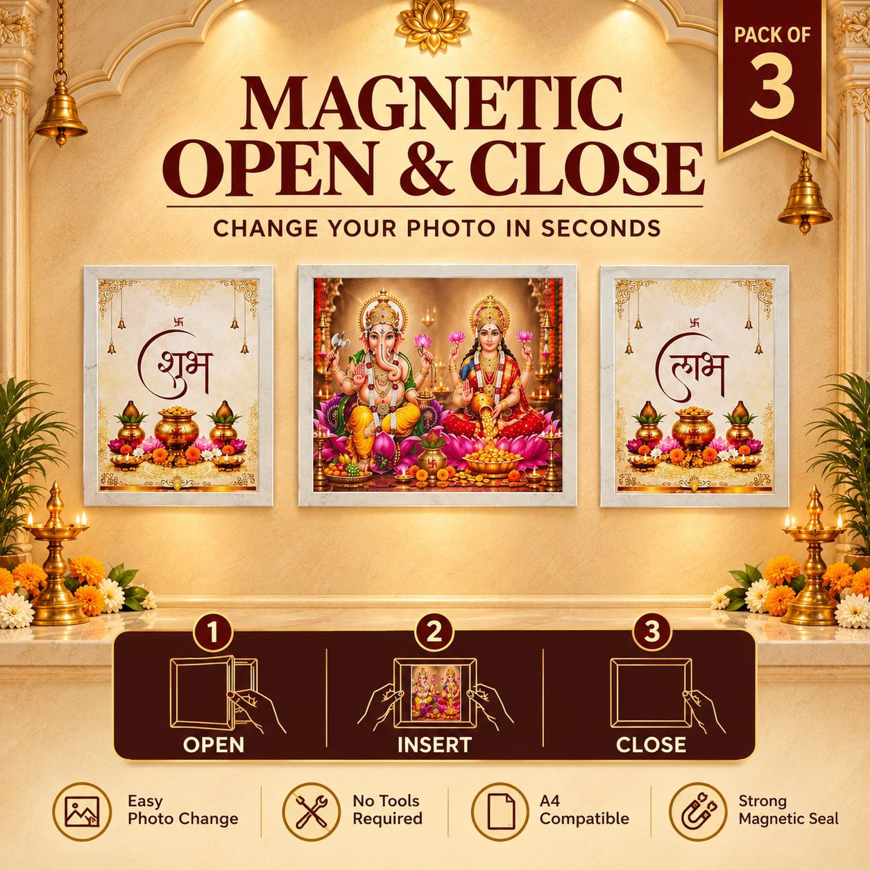 Silver Frame detailed view with Divine Picture