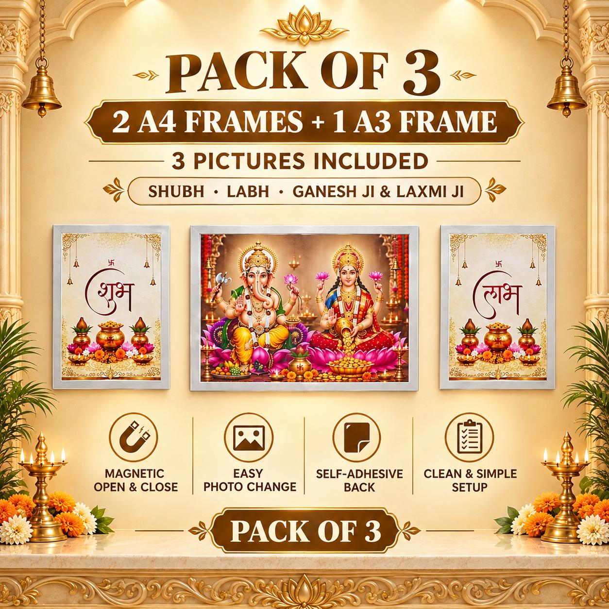 Magnetic frame opening and picture change step