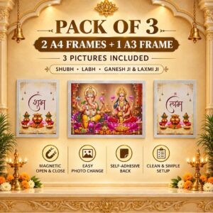 Get 2 A4 Frames + 1 A3 Frames | pack of 3 For Magnetic Frames
