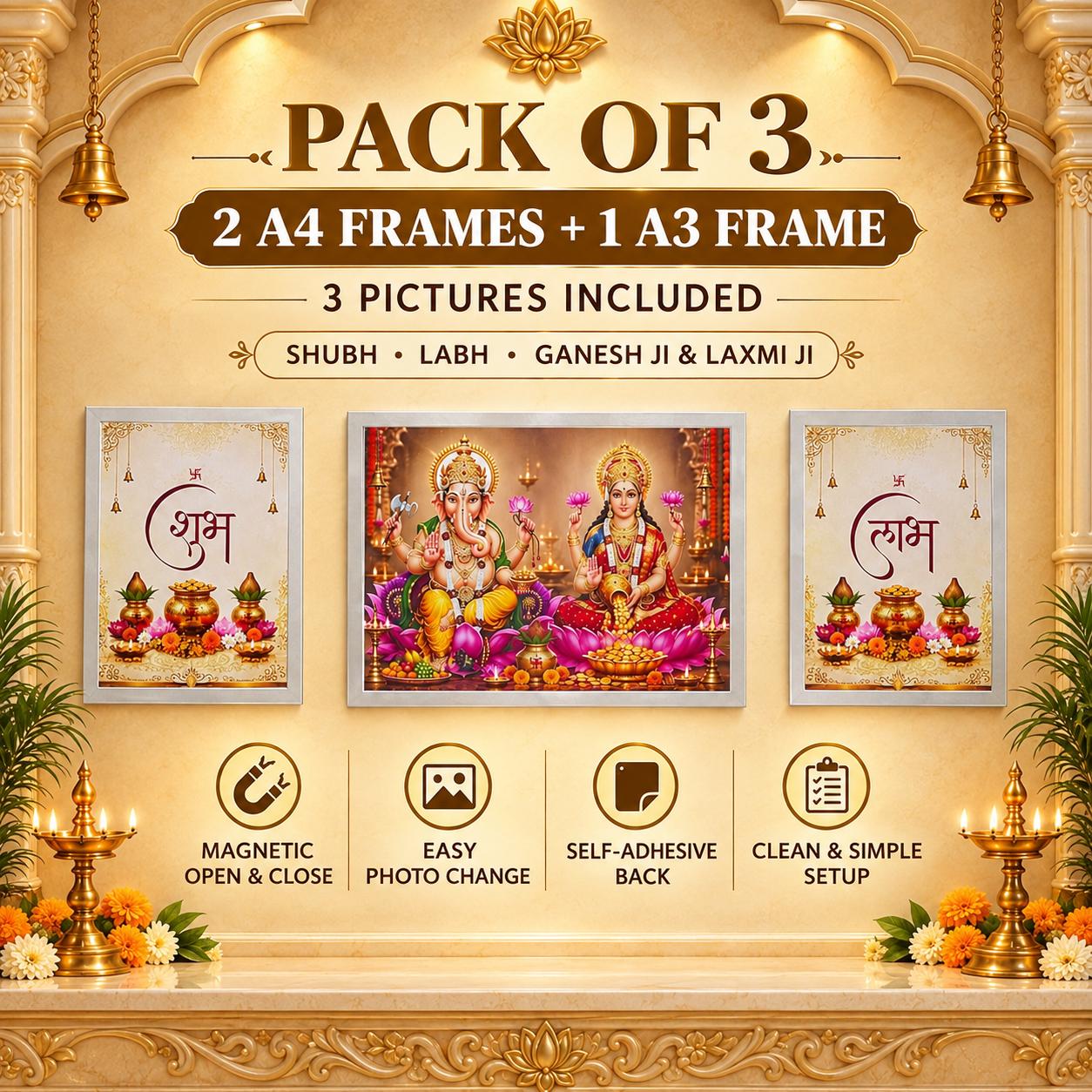 Get 2 A4 Frames + 1 A3 Frames | pack of 3